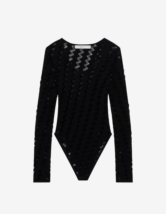 BODY EN MAILLE AJOUR&Eacute;E