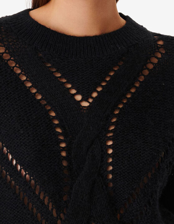 CABLE-KNIT SWEATER