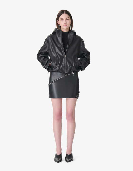 SHORT LEATHER SKIRT
