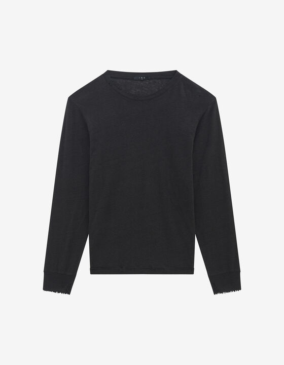 ROUND-NECK LINEN T-SHIRT