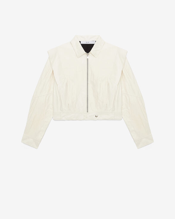 FABIA STRUCTURED LEATHER JACKET