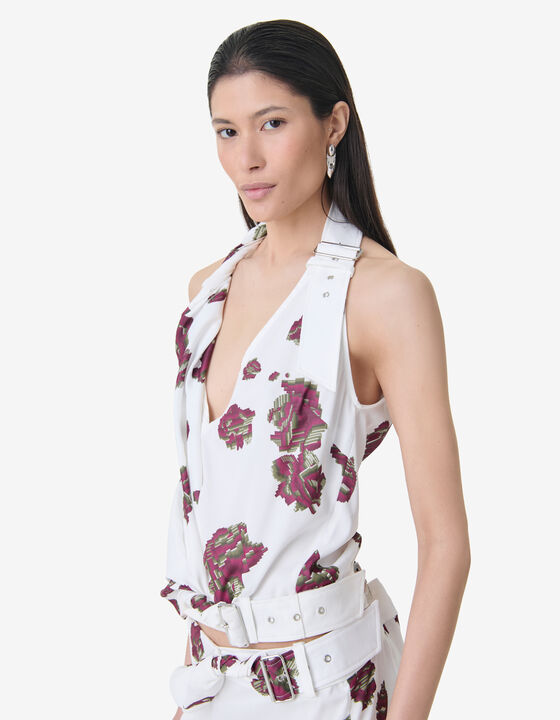 SLEEVELESS PRINTED TOP