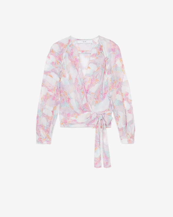 FREDDI PRINT V-NECK TOP