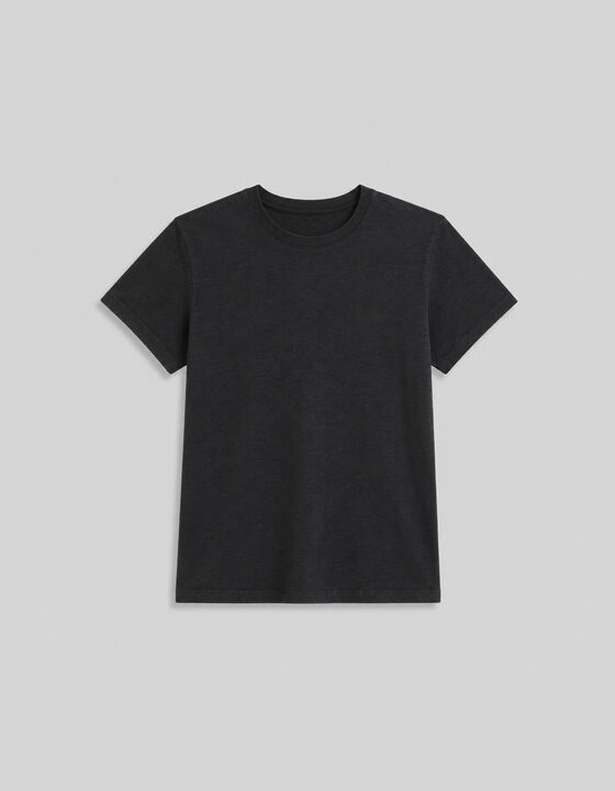 T-SHIRT EN LIN COL ROND