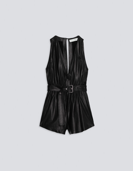 GARISSA LEATHER JUMPSUIT