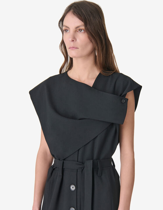 ROBE LONGUE &Agrave; COL AJUSTABLE