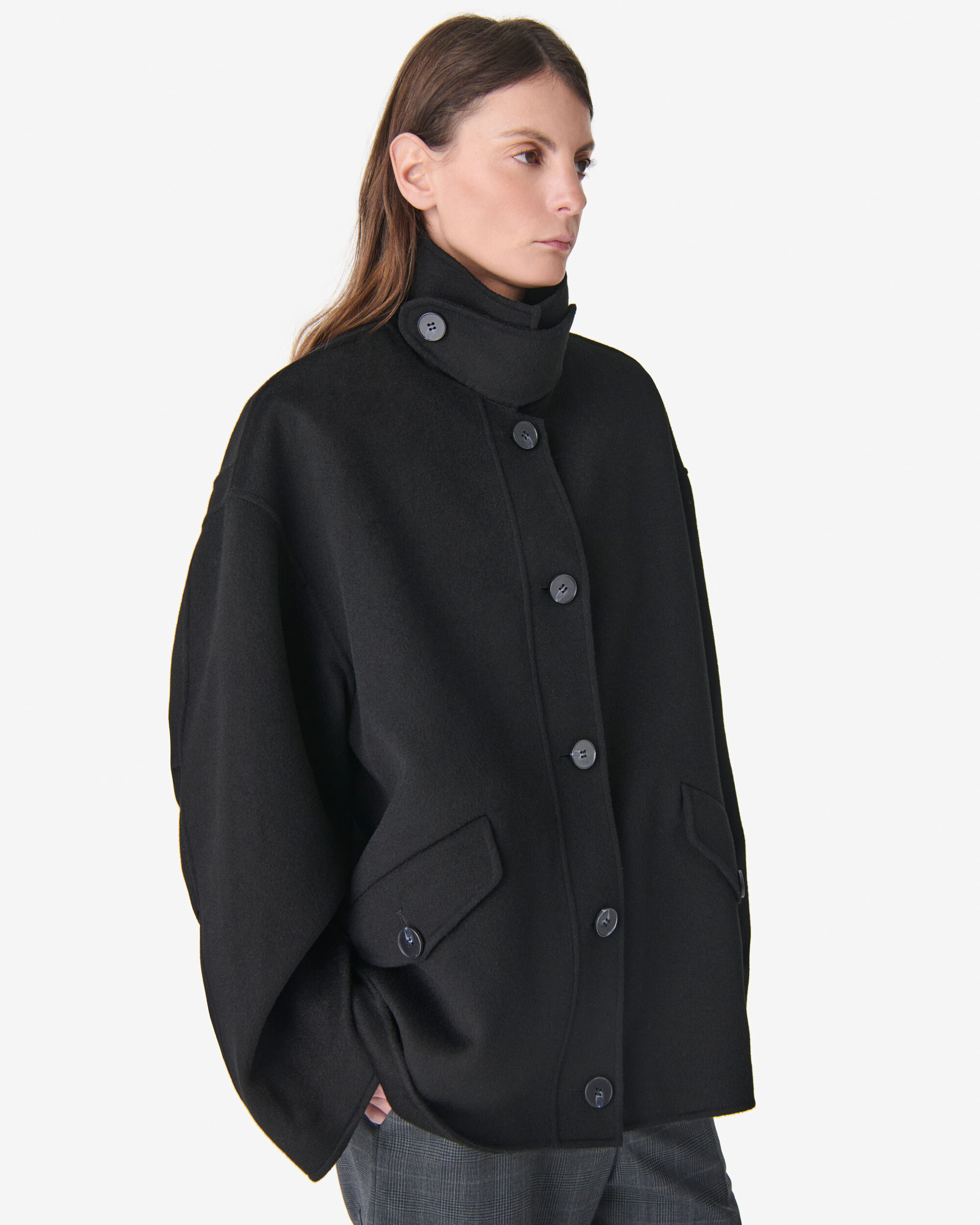 MIZARA women black wool structured jacket | IRO