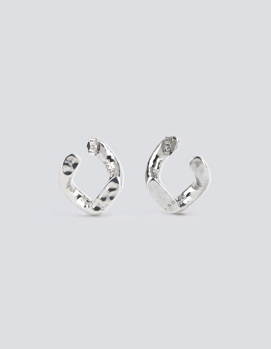 AHMAN SILVER-TONED EARRINGS