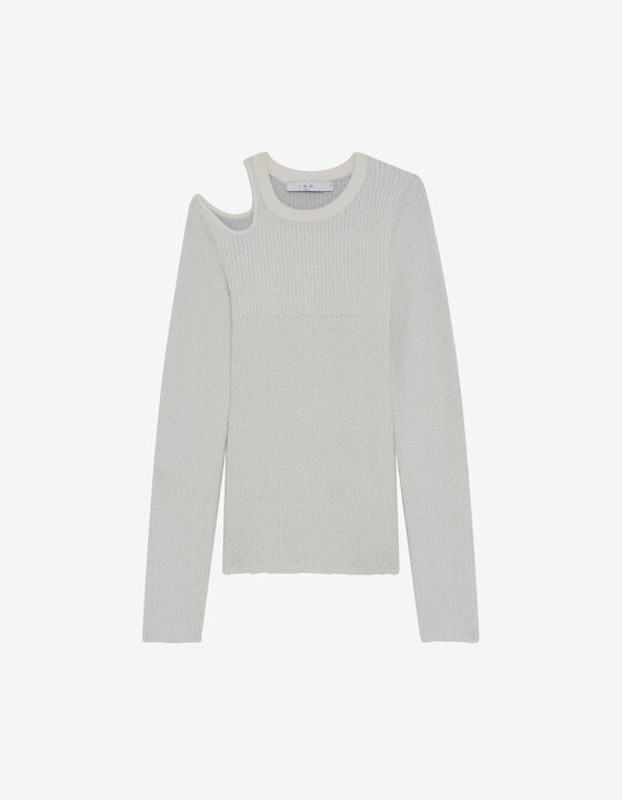 BAIYO CUT-OUT RIBBED SWEATER