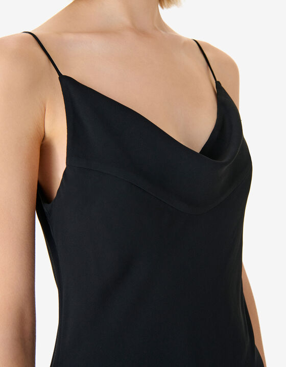 LONG DRESS WITH COWL NECKLINE