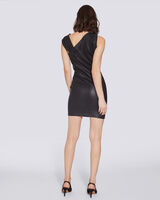 LIVING ASYMMETRIC LEATHER DRESS  image number null