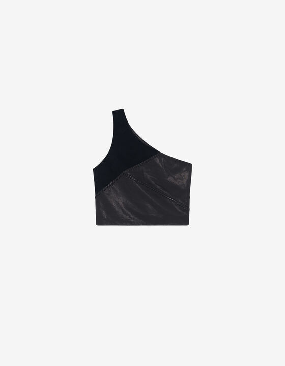 ASYMMETRICAL LEATHER TOP