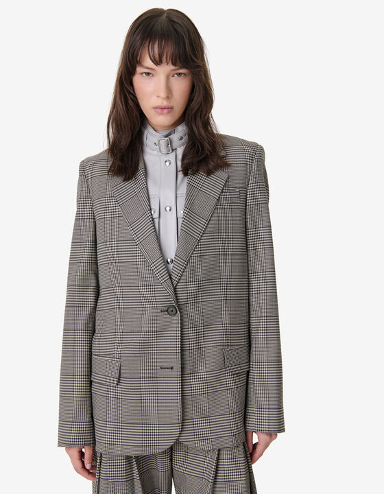 CHECKED SUIT JACKET