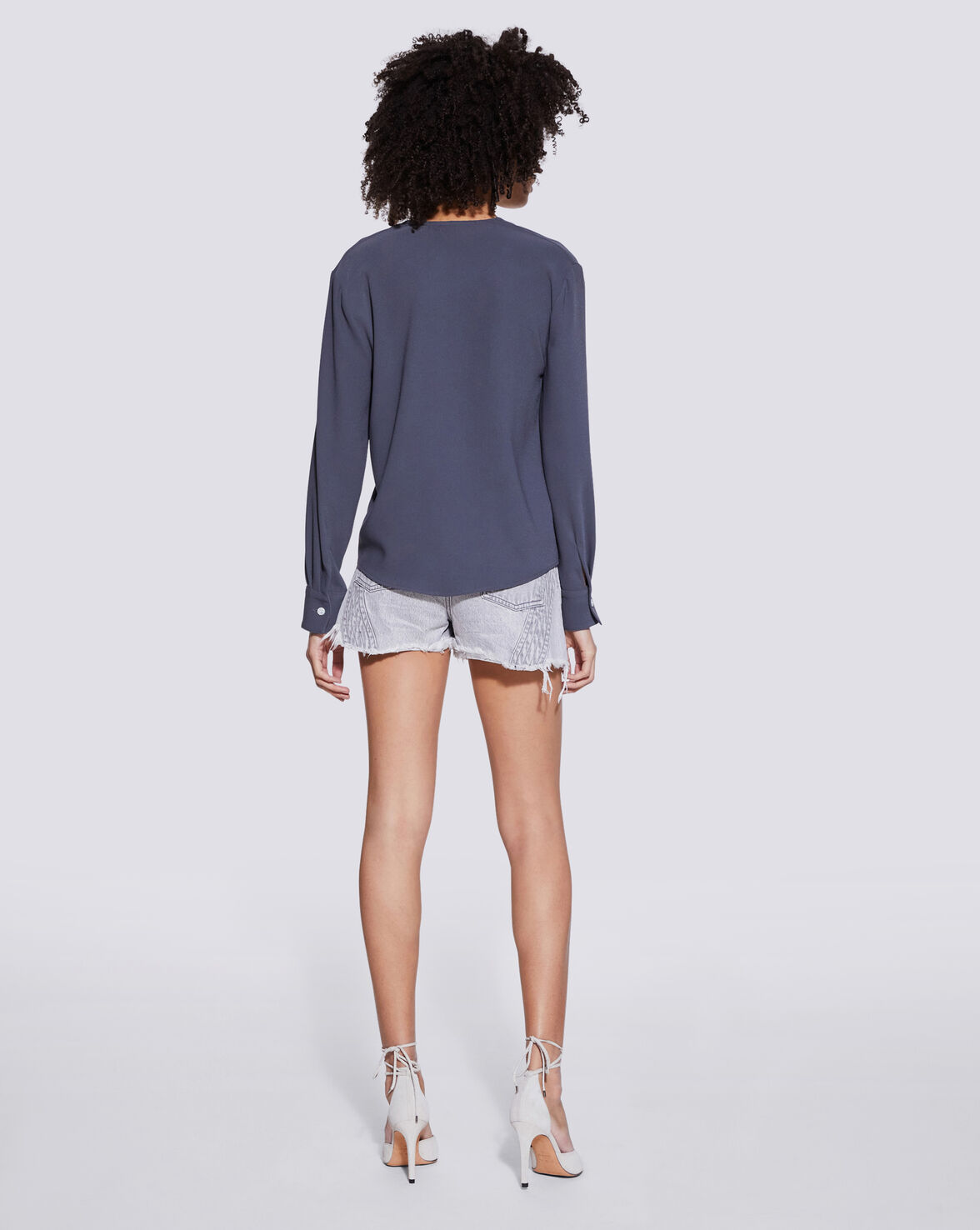 LICIOUS LONG SLEEVE V NECK TOP image number null