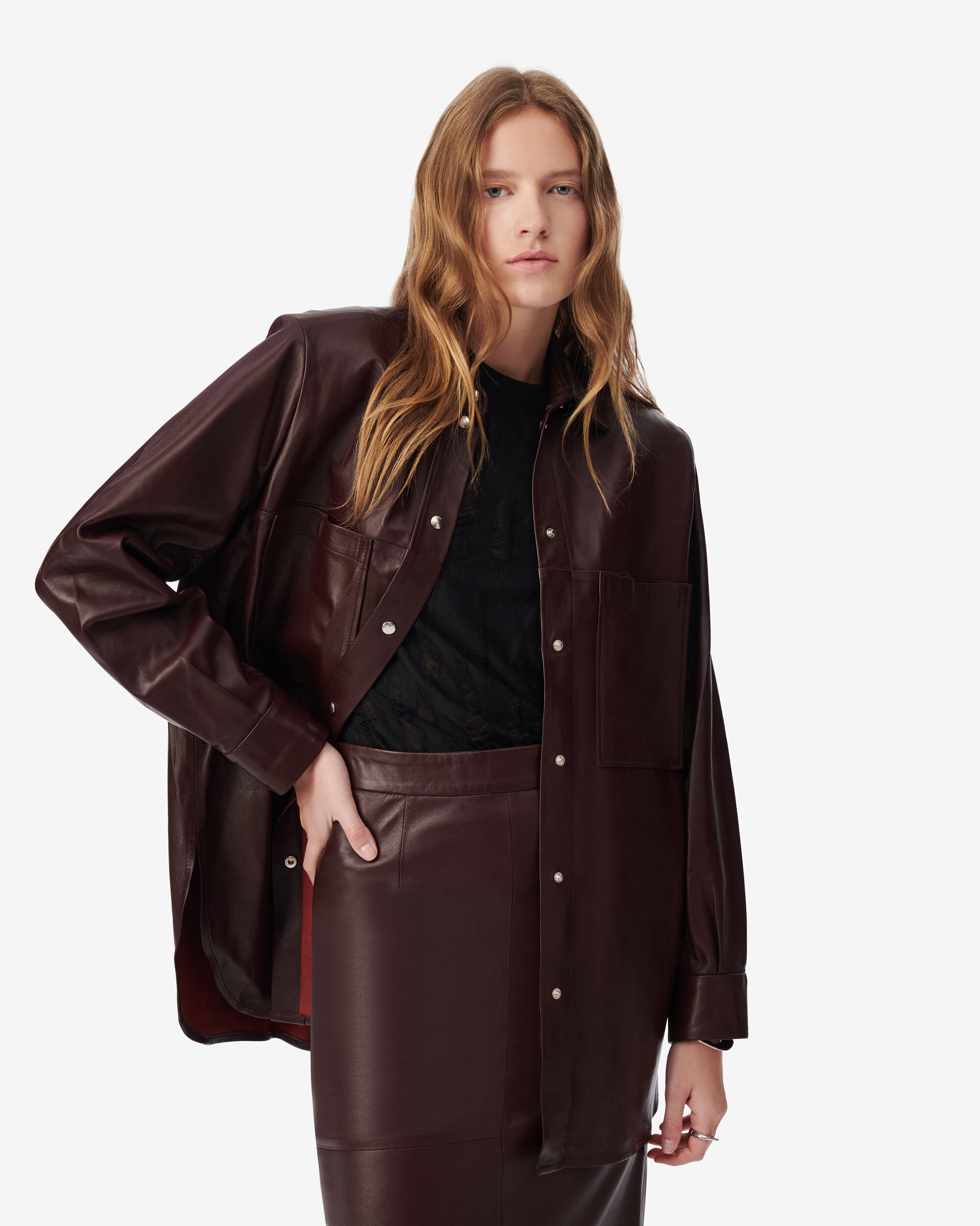 Surchemise en cuir femme online