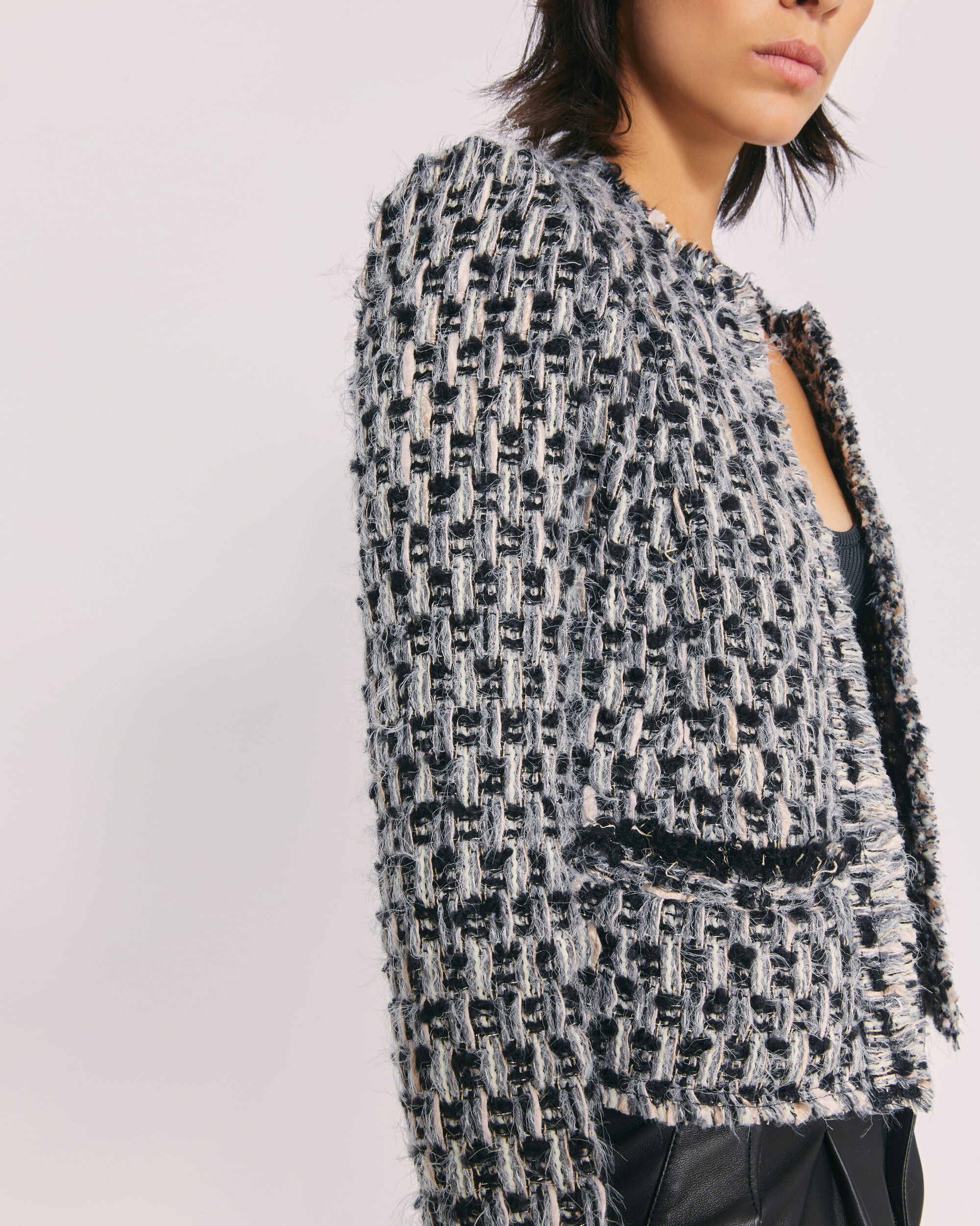 iro black tweed jacket
