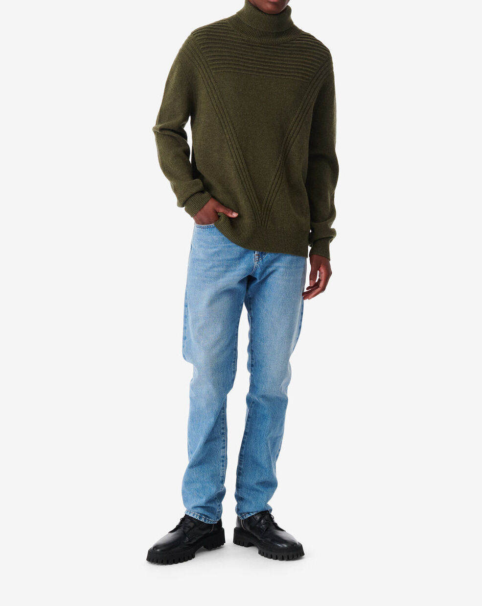 IRO ARCHIVES | WOOL STAND-UP COLLAR SWEATER