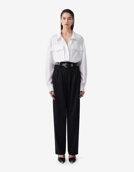 SHIRT WITH STAND-UP COLLAR