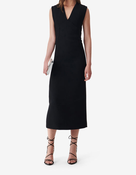 V-NECK LONG DRESS