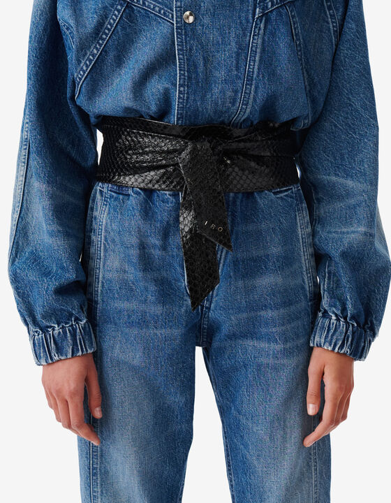 REPTILE LEATHER BELT