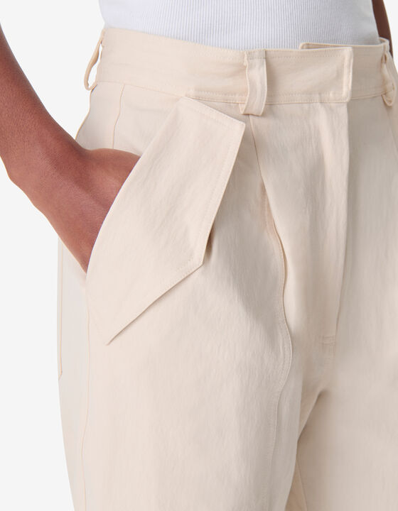 HIGH-WAISTED STRAIGHT PANTS