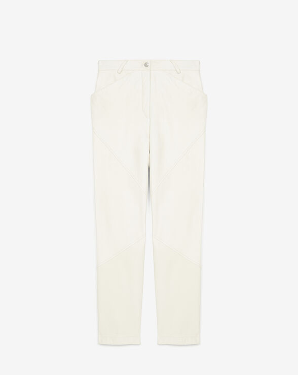 PANTALON DROIT EN CUIR HAZEL