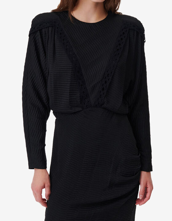 MIDI DRESS WITH SHOULDER PADS