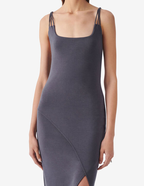 LONG STRAPLESS DRESS