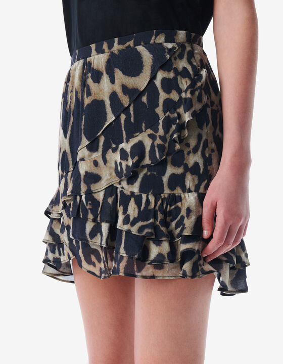 LEOPARD-PRINT MINISKIRT
