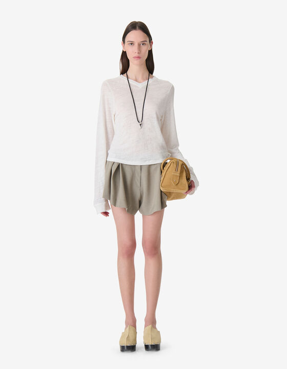 LINEN V-NECK T-SHIRT