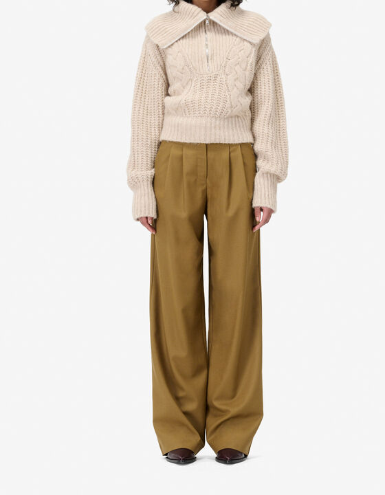 WOOL SUIT TROUSERS