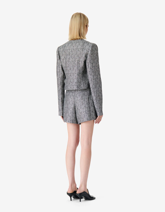 SHORT IRIDESCENT TWEED JACKET