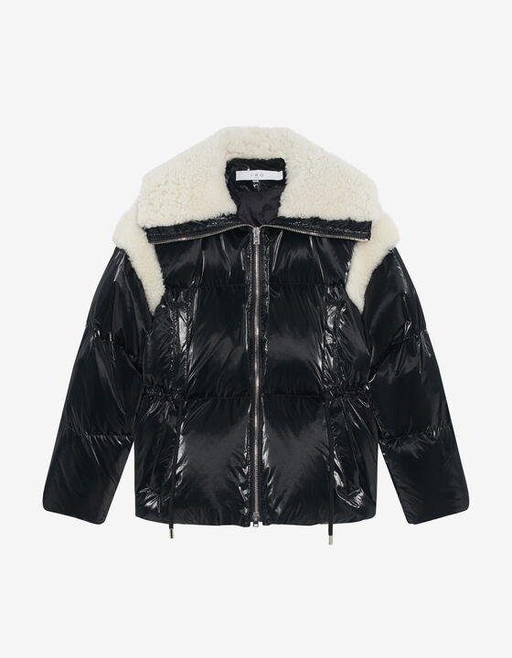 PATENT NYLON DOWN JACKET
