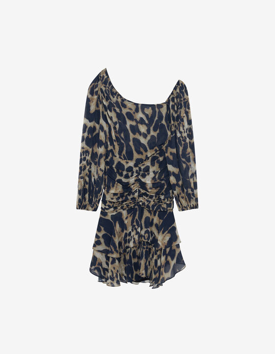 LEOPARD-PRINT MINI DRESS