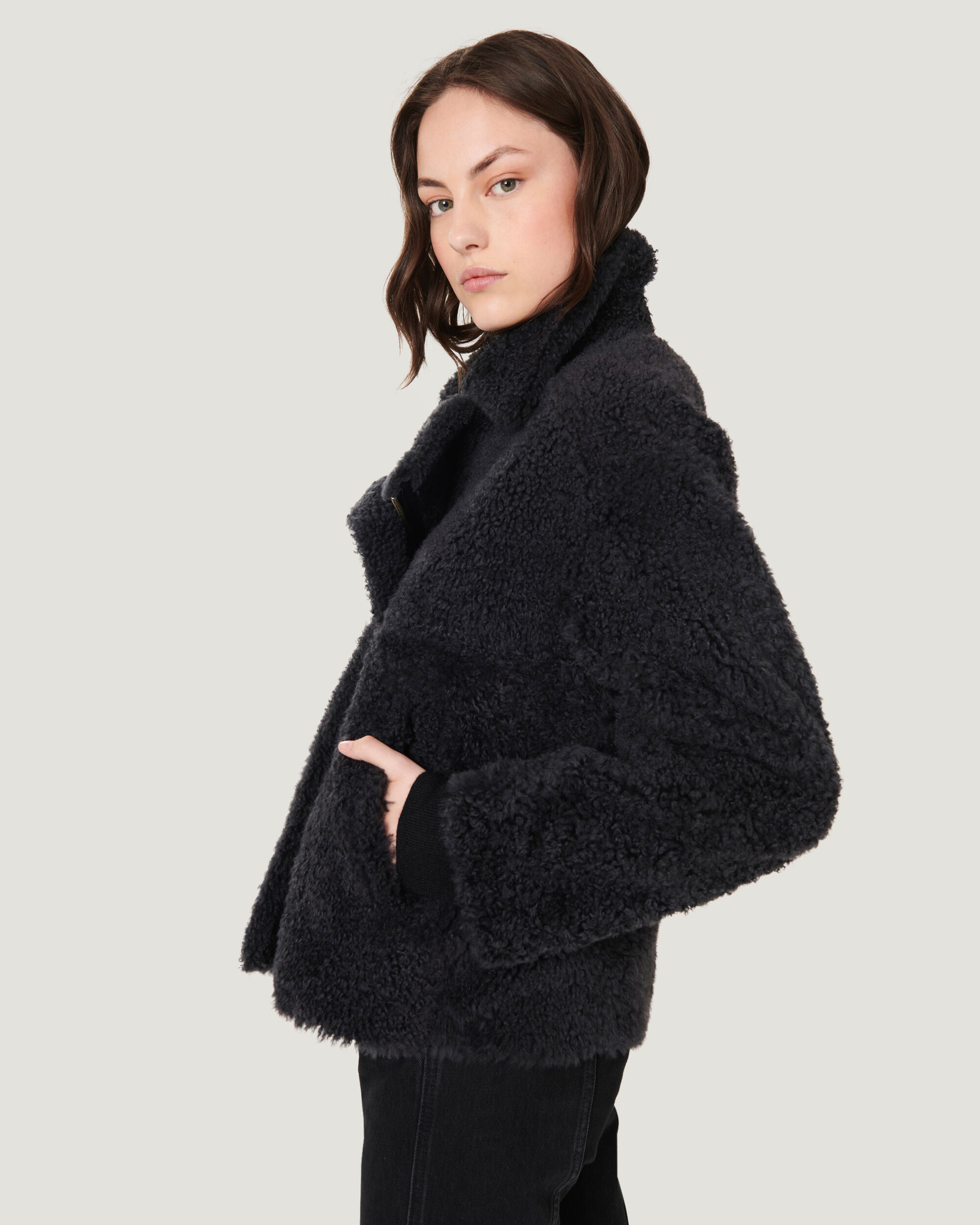 iro grey leather jacket