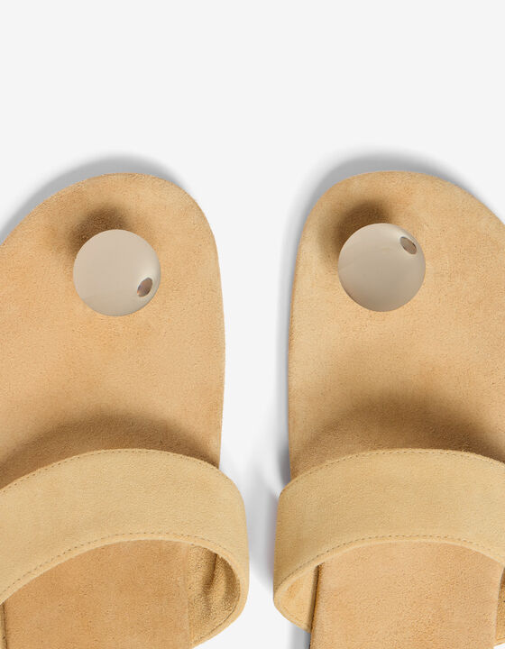 SUEDE STUD SANDALS