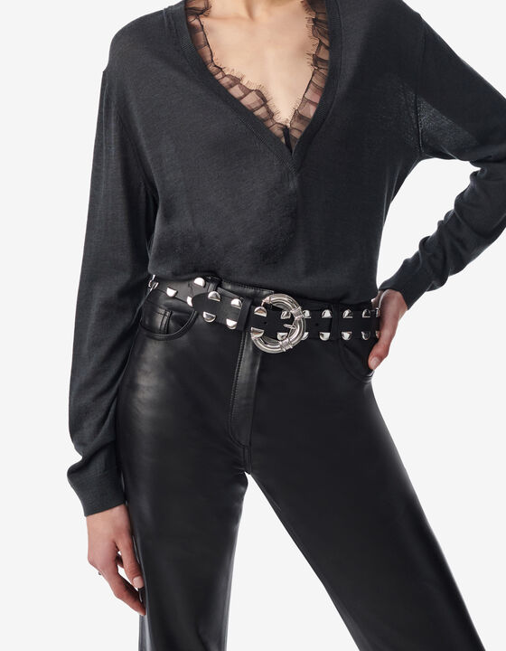 LACE V-NECK SWEATER