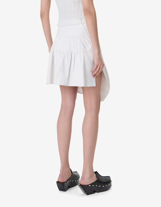 LEATHER ASYMETRICAL SKIRT