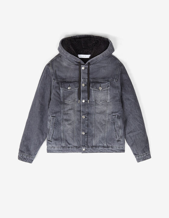 VESTE EN JEAN &Agrave; CAPUCHE