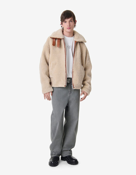 SHEARLING-LIKE EFFECT BLOUSON JACKET