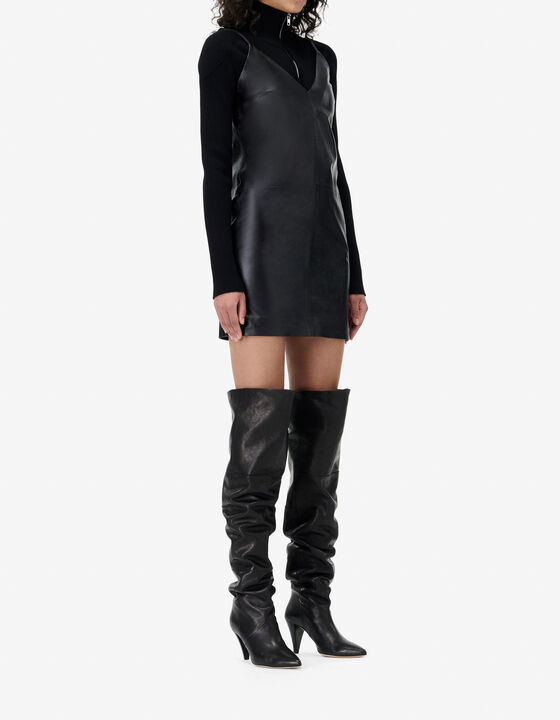 ROBE COURTE EN CUIR