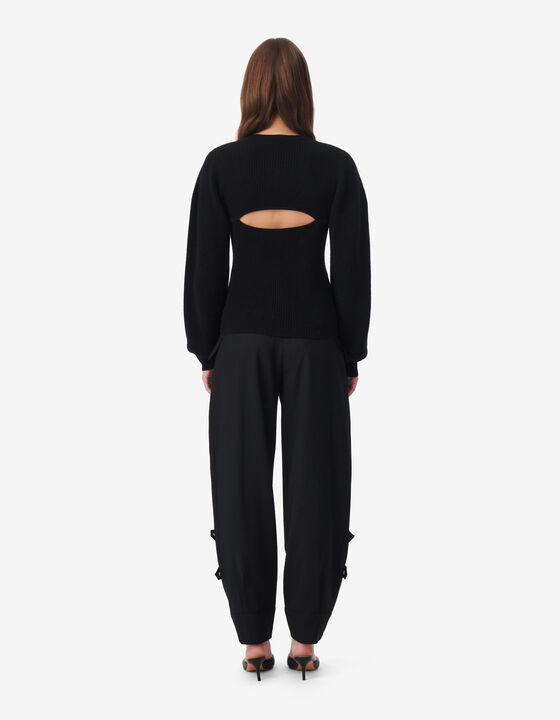 CASHMERE SWEATER WITH CUT-OUTS