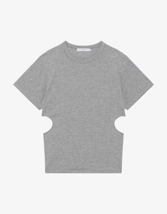 T-SHIRT COL ROND À DÉCOUPES