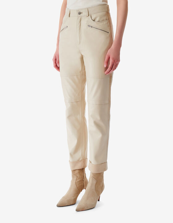 STRAIGHT LEG LEATHER PANTS