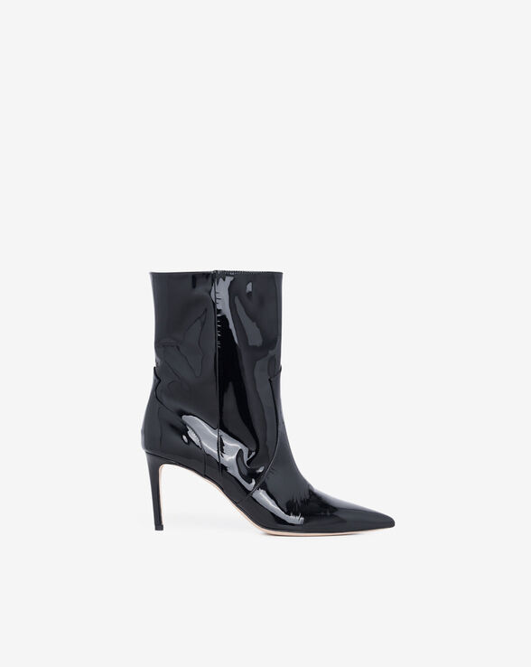 DAVY PATENT LEATHER ANKLE BOOTS