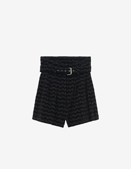 SHORT TAILLE HAUTE LUREX