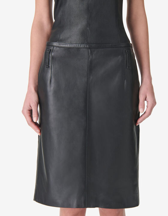 LEATHER PENCIL SKIRT