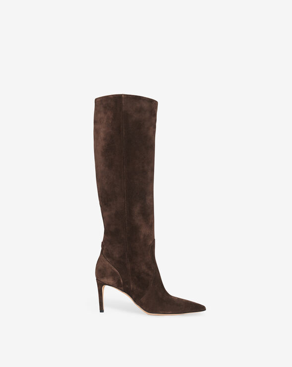 DAVYN HIGH-HEELED LEATHER BOOTS
