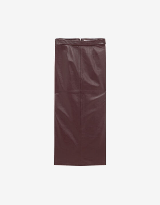 LONG LEATHER SKIRT