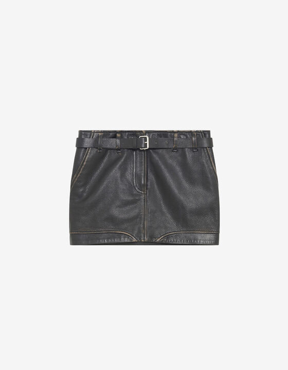 JUPE COURTE EN CUIR